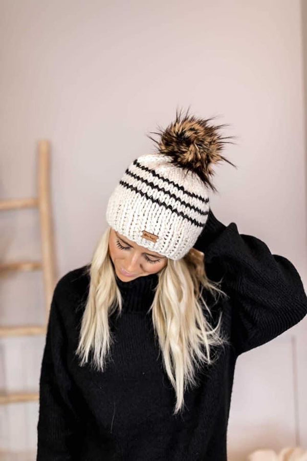 Adult Knit Pom Hats- Handcrafted Unisex Beanies