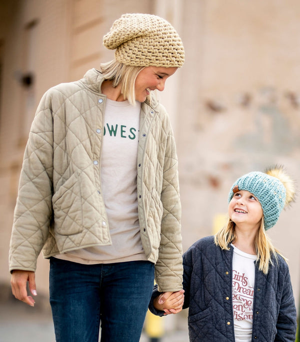 Mommy and Me Hat Set | Handcrafted Matching Beanies - b.e.happe