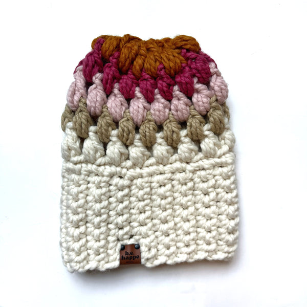 Crochet Slouch Hat | Multi-Color Slouchy Beanie - Adult from b.e.happe 