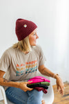 Wholesale Ribbed Knit Beanie | Maroon