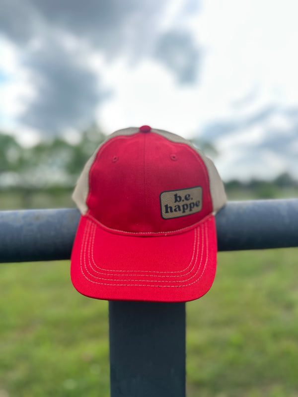 Unstructured Snapback Trucker Baseball Cap | Red - Adult from b.e.happe 