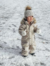 3 - 6 Month Baby Pom Hat | Oatmeal Knit Beanie - b.e.happe