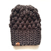 Crochet Puff Stitch Slouch Hat | Walnut