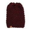 Crochet Simple Slouch Hat | Burgundy/Maroon