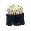 Crochet Puff Stitch Slouch Hat | Black + Oatmeal + Off White