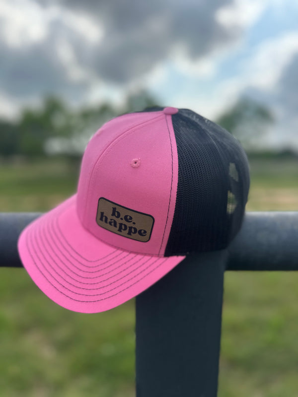 Trucker Snapback Cap | Pink + Black - Adult from b.e.happe 