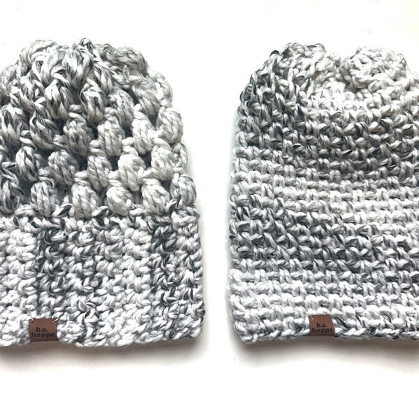 Crochet Simple Slouch Hat | Marble Slouchy Beanie