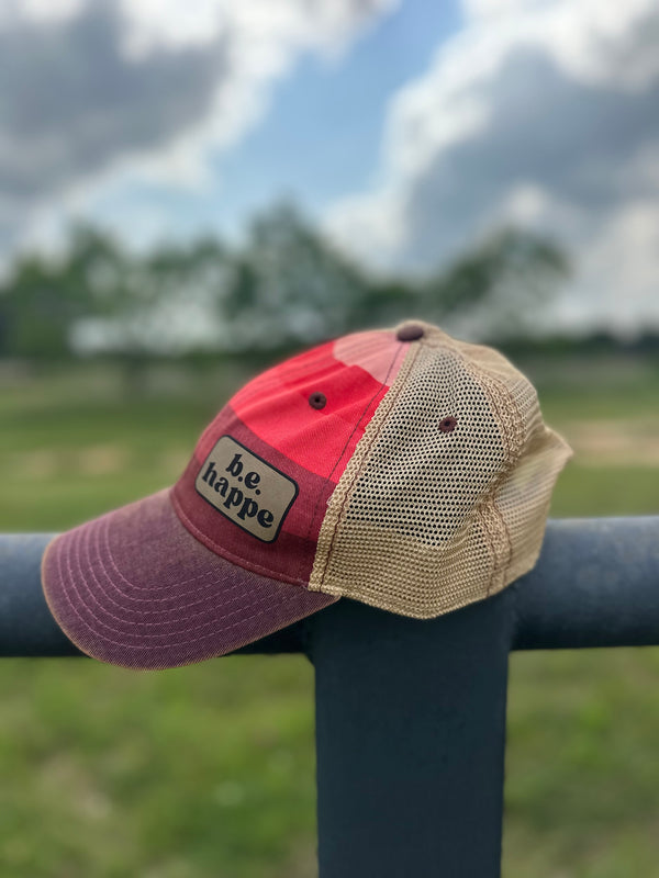 Unstructured Snapback Baseball Cap | Red Stripe - Adult from b.e.happe 