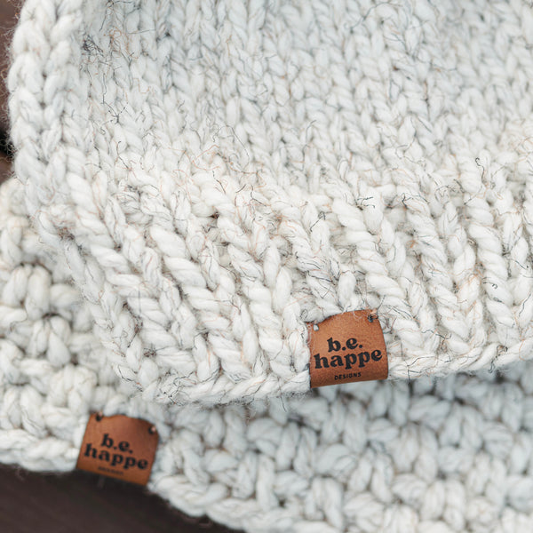 Baby Knit Pom Hat | Wheat Winter Beanie - Hats from b.e.happe 