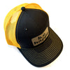 Trucker Snapback Cap | Black + Yellow