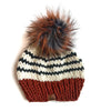 Adult Knit Pom Hat | Spice Striped Beanie -  from b.e.happe 