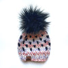 Adult Knit Pom Hat | Pink + Black Pom Beanie -  from b.e.happe 