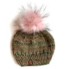 Adult Pom Pom Hat | Green  Variegated Beanie -  from b.e.happe 