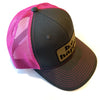 Trucker Snapback Cap | Grey + Pink