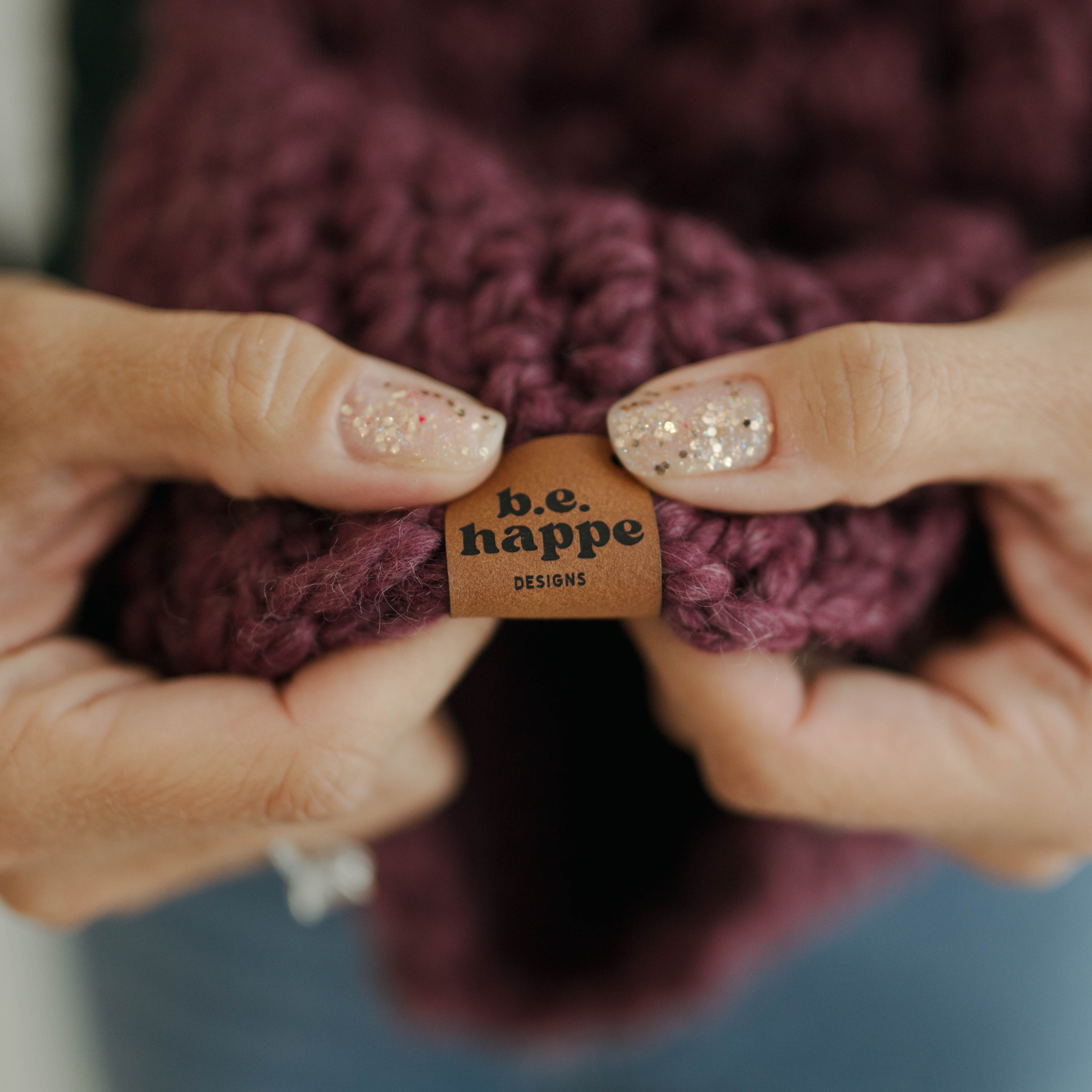 Off-White and Black Striped Pom Beanie | Women's Handmade Hat -  from b.e.happe 