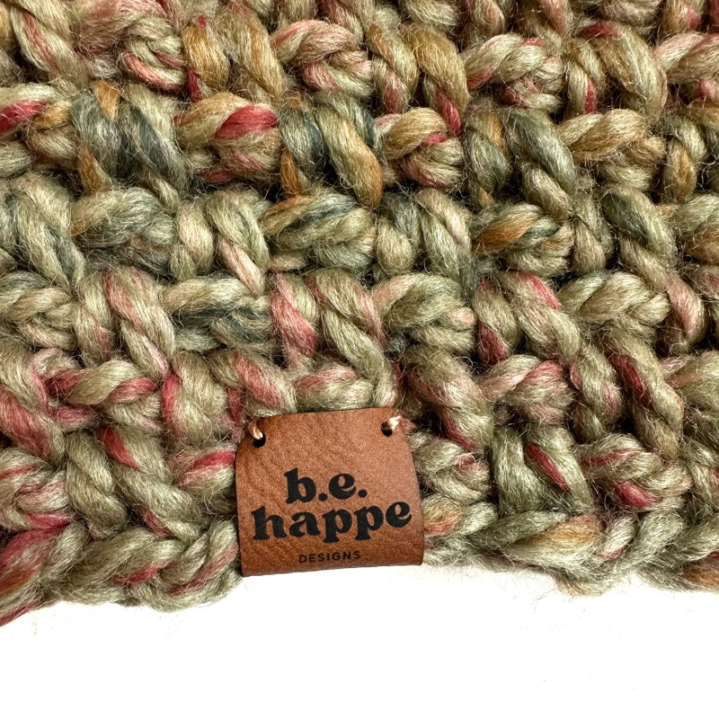 Crochet Simple Slouch Hat | Green Variegated Slouchy Beanie - Adult from b.e.happe 