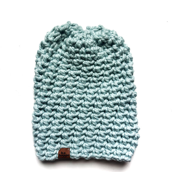 Crochet Slouch Hat | Light Blue Beanie - Adult from b.e.happe 