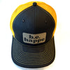 Trucker Snapback Cap | Black + Yellow