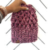 Crochet Puff Stitch Slouch Hat | Wool Free All Pink