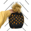 Youth Knit Happe Hearts Hat | Charcoal Gray + Butterscotch