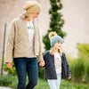 Mommy + Me Blue and Tan Hat Set -  from b.e.happe 