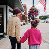 Mommy + Me Knit Pom Hat  | Fig Purple -  from b.e.happe 