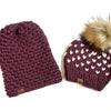 Mommy + Me Matching Beanie Set| Fig Purple -  from b.e.happe 