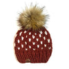 Adult Knit Pom Hat | Spice Heart Beanie - b.e.happe
