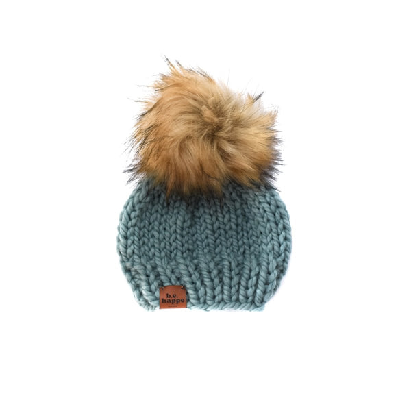 Baby Pom Hat | Succulent Blue Beanie - b.e.happe