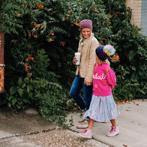 Crochet Slouch Hat | Fig Purple Beanie - b.e.happe