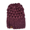 Crochet Slouch Hat | Fig Purple Beanie - b.e.happe