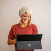 Crochet Slouch Hat | Neutral Slouchy Beanie - b.e.happe