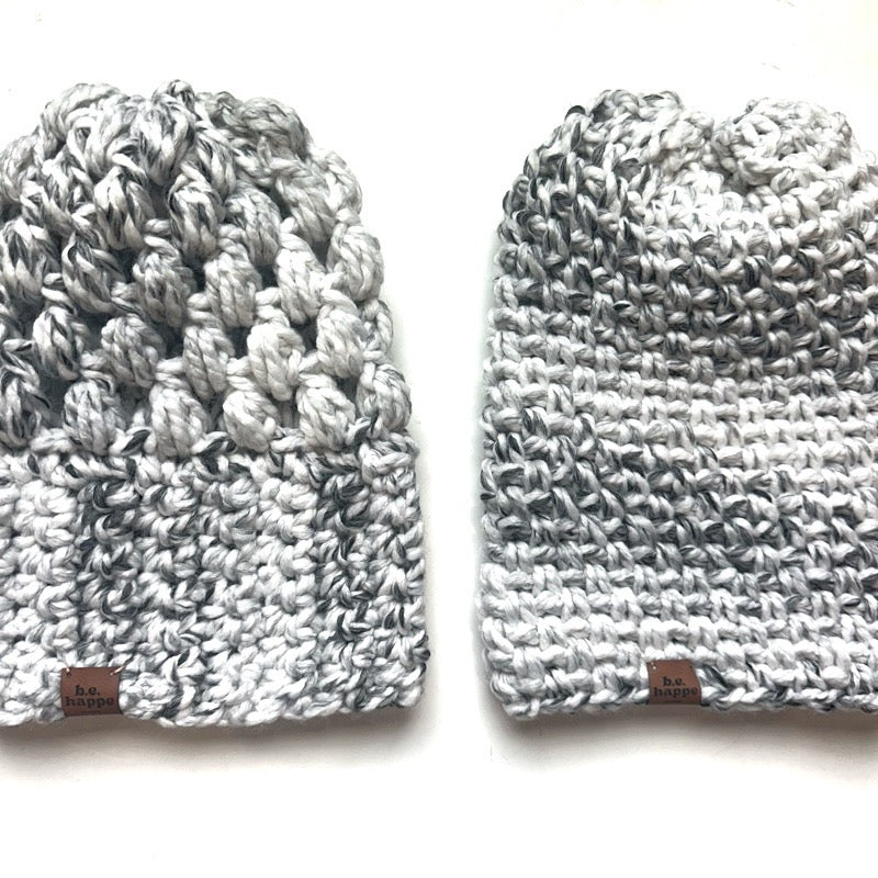 crochet Slouch Hat | Marble Slouchy Beanie - Hats from b.e.happe 