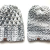 crochet Slouch Hat | Marble Slouchy Beanie - Hats from b.e.happe 