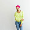 Ribbed Knit Beanie | Unisex Bright Pink Hat -  from b.e.happe 