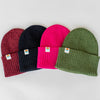Ribbed Knit Beanie | Unisex Green Winter Hat -  from b.e.happe 