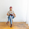 Cuffed Knit Beanie | Unisex Maroon Winter Hat - b.e.happe