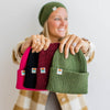 Ribbed Knit Beanie | Unisex Green Winter Hat -  from b.e.happe 