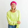 Ribbed Knit Beanie | Unisex Bright Pink Hat -  from b.e.happe 