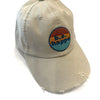 Distressed Buckle Back Baseball Cap | Khakis - b.e.happe