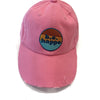 Distressed Buckle Back Baseball Cap | Pink - b.e.happe