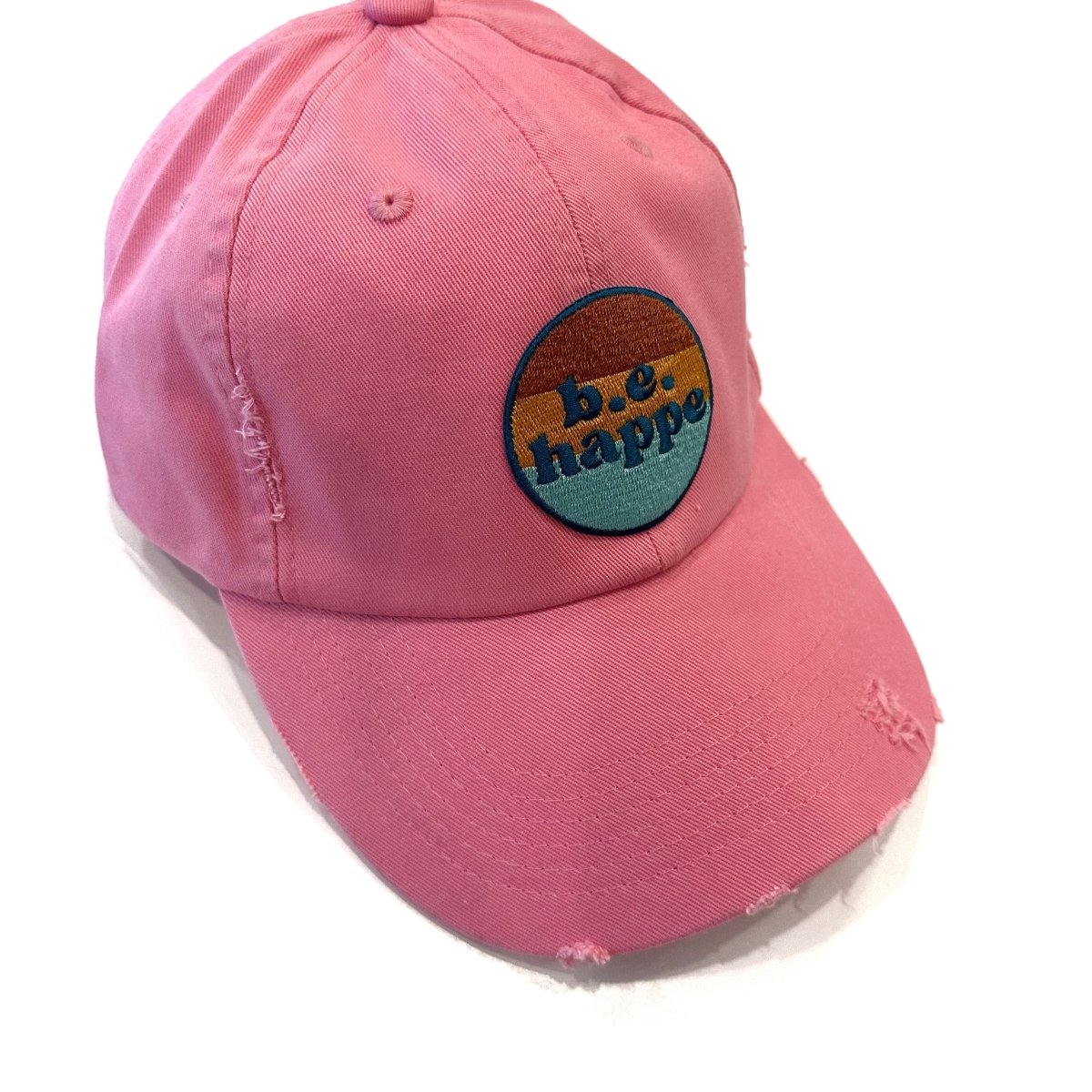 Distressed Buckle Back Baseball Cap | Pink - b.e.happe