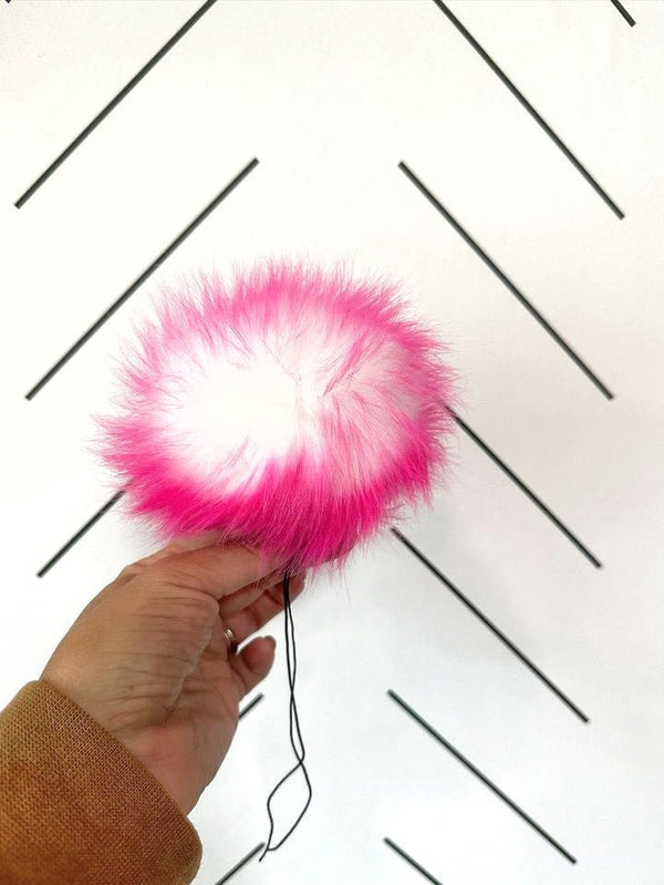 Faux Fur Pom Pom | Hot Pink - b.e.happe
