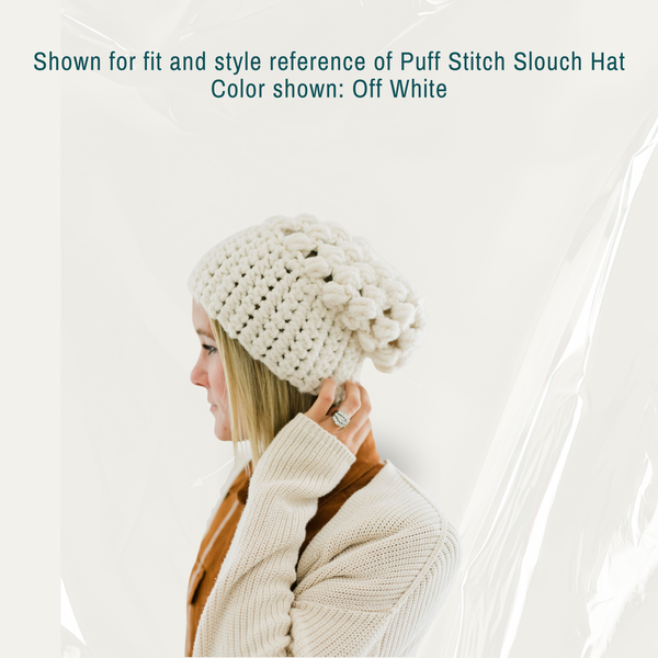 Crochet Slouch Hat | Green Variegated Slouchy Beanie - Adult from b.e.happe 