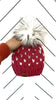 Handmade Knit Happe Hearts Pom Hat | Raspberry Pink + Marble