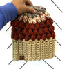 Crochet Puff Stitch Slouch Hat | Tan + Spice + Coney
