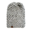 Crochet Simple Slouch Hat | Grey Marble
