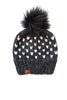 6-12 month Knit Heart Hat | Charcoal + Off White