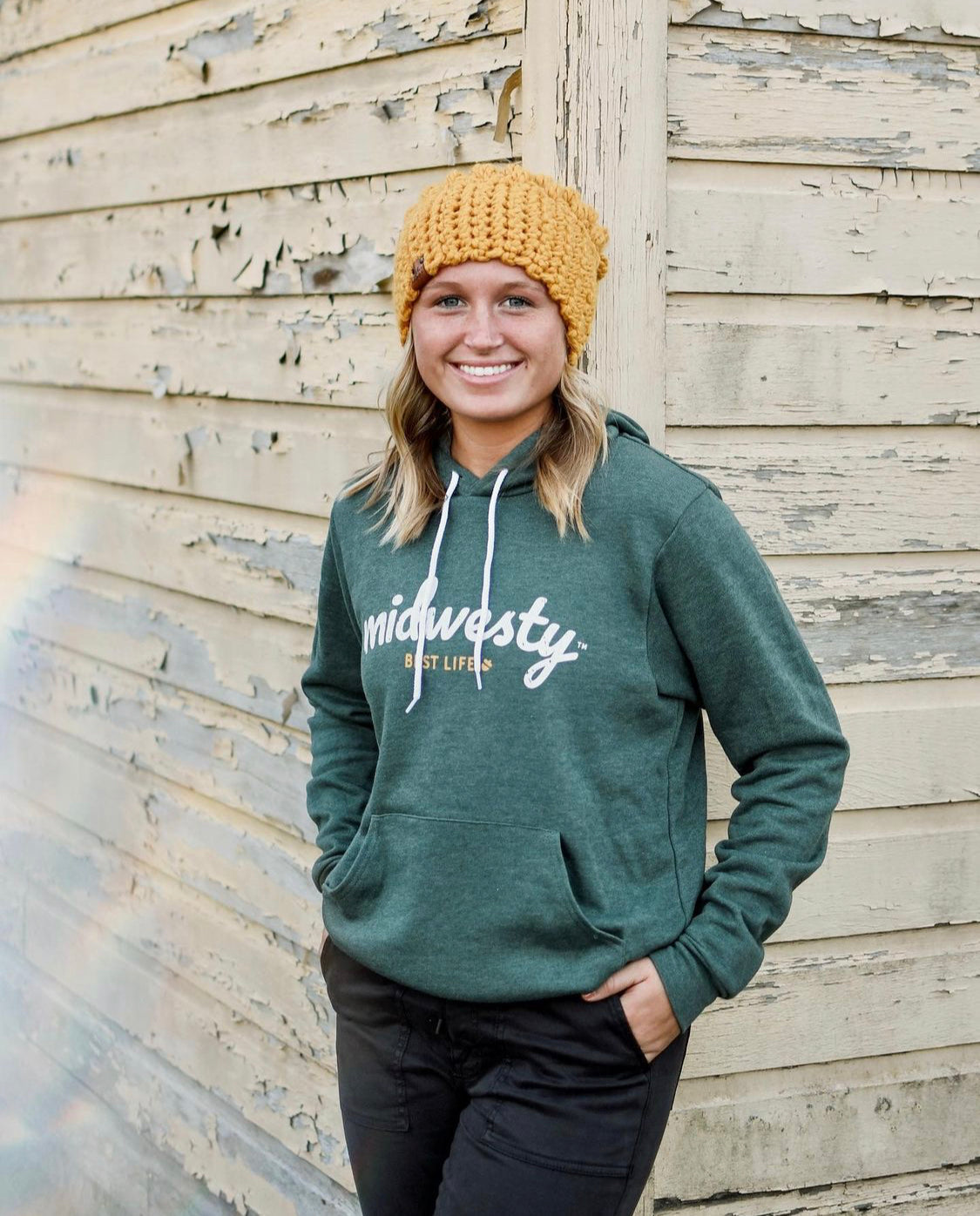Wholesale Puff Stitch Slouch Hat | Mustard Yellow