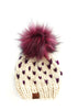 3-6 month Baby Happe Hearts | Off White + Deep Purple